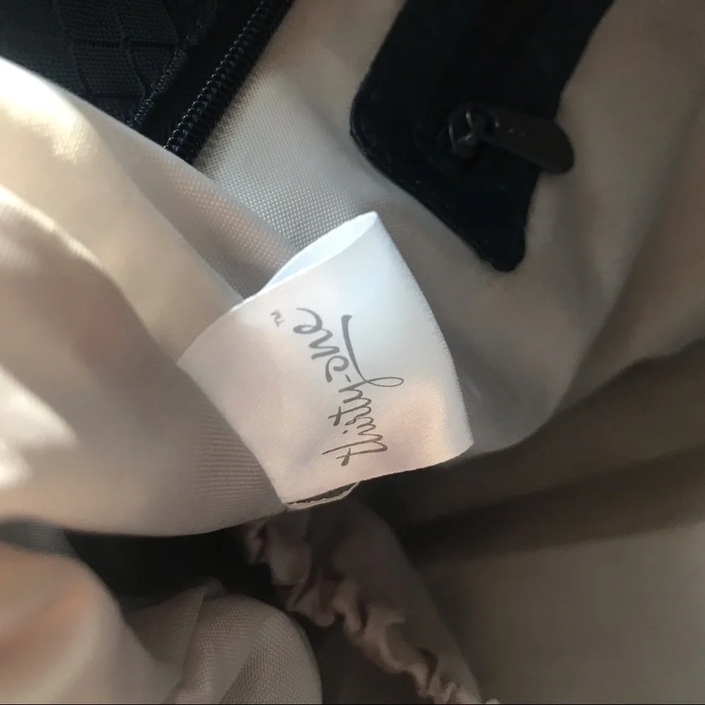 thirty-one Navy and White Striped Baby Bag